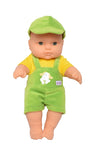 El Figo Cute Little Boy Toy In Green Dungaree Dress Doll For Kids (Rotatable Legs Arms With Removable Clothes Set 31 Cm)