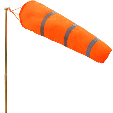 ANLEY 40-Inch Windsock - Rip-stop Polyester Wind Direction Measurement Sock Bag with Reflective Belt - For Outdoors Airport Farm