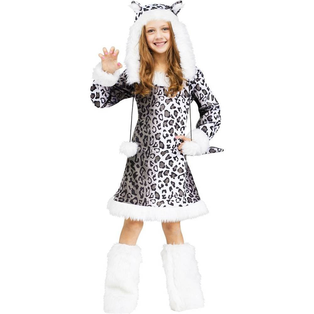 Fun World Snow Leopard Costume, Medium 8-10, White