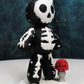 Ebros Day Of The Dead Pinheadz Monster With Voodoo Stitches Figurine Halloween Collectible Statue Fantasy Mythical Beings Undead Apocalypse Horror Icon (Voodie Valentine Rose Skeleton)