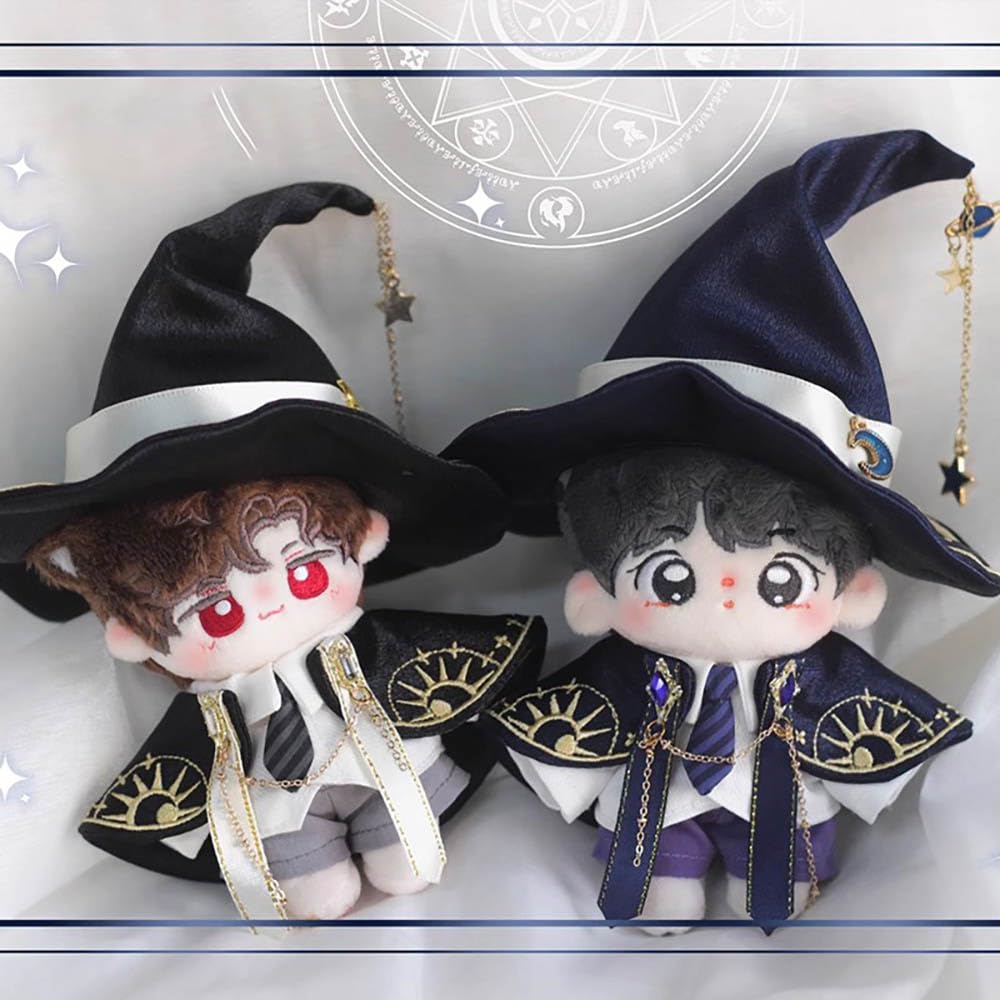 Niannyyhouse 10Cm 20Cm Plush Doll Clothes Hat Shawl Vest Shirt Pants Tie Shoes Magic Suit Doll Accessories Dress Up (Purple, 10C