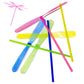 Lcpqmzgh 36 Pieces Hand Helicopter Spinner Hand Rub Plastic Propeller Outdoor Flying Plastic Dragonfly Toy Random Color Toy Heli