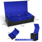 Scimi Mtg Card Storage Box Tcg Deck Case Holds Fits 5 Windows Decks Card Box Or 1800+ Sleeved Cards For Mtg, Yugioh, Uno, Tcg, Trading Cards With Mat Case And Strong Magnet Closure (Black & Blue)