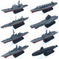 Kvvdi 8 Sets 3D-Puzzle Model Battleship Aircraft Carrier Toy Submarine  Plastic Model Warships Ship Kits  Navy for Collection
