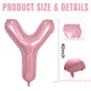 40 Inch Pink Letter Balloons, Large Y Letter Balloons Foil Helium Balloon, Foil Big Single Alphabet Y Balloon, Pink Letters for