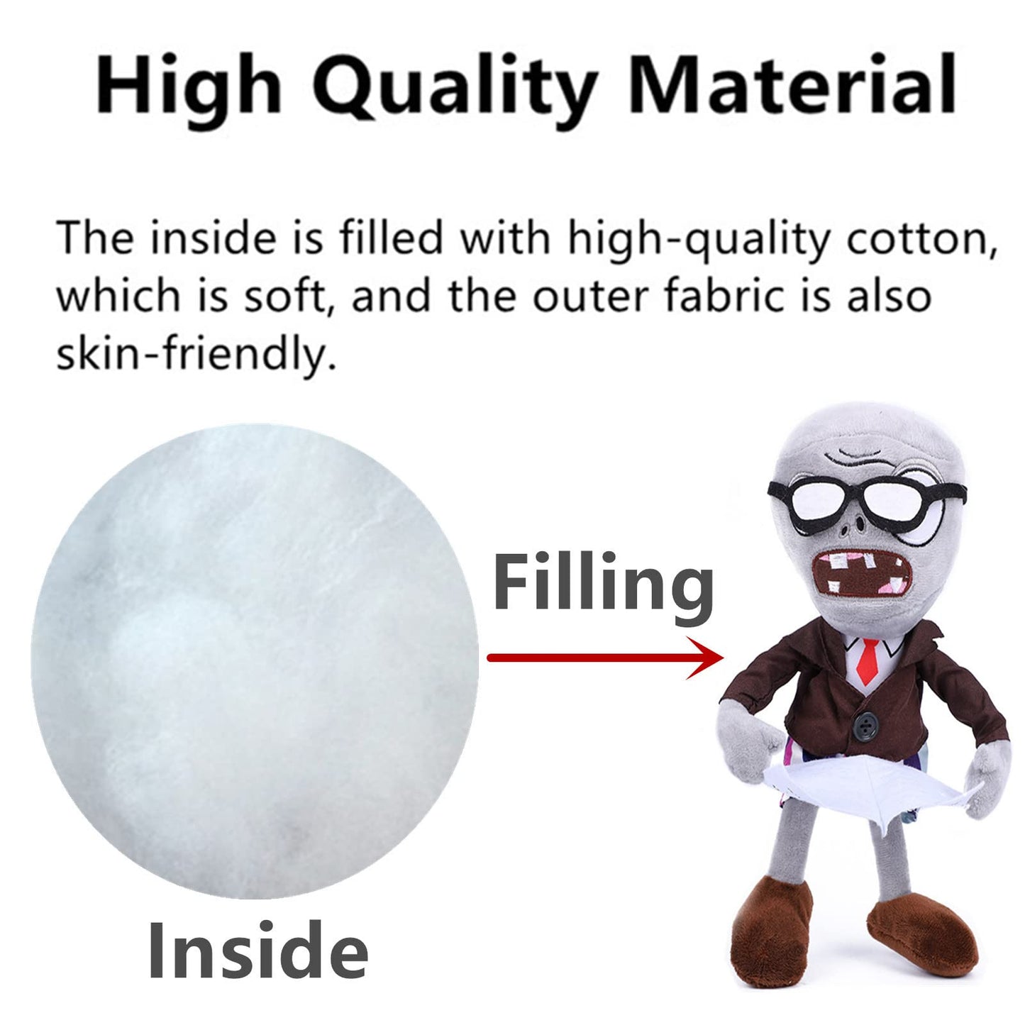 Jhesao 3 Pcs Plants And Zombies Conehead Plush Sets Toy, 1 2 Stuffed Soft Newspaper Zombie Doll, Mummy Pvz Figure Doll New