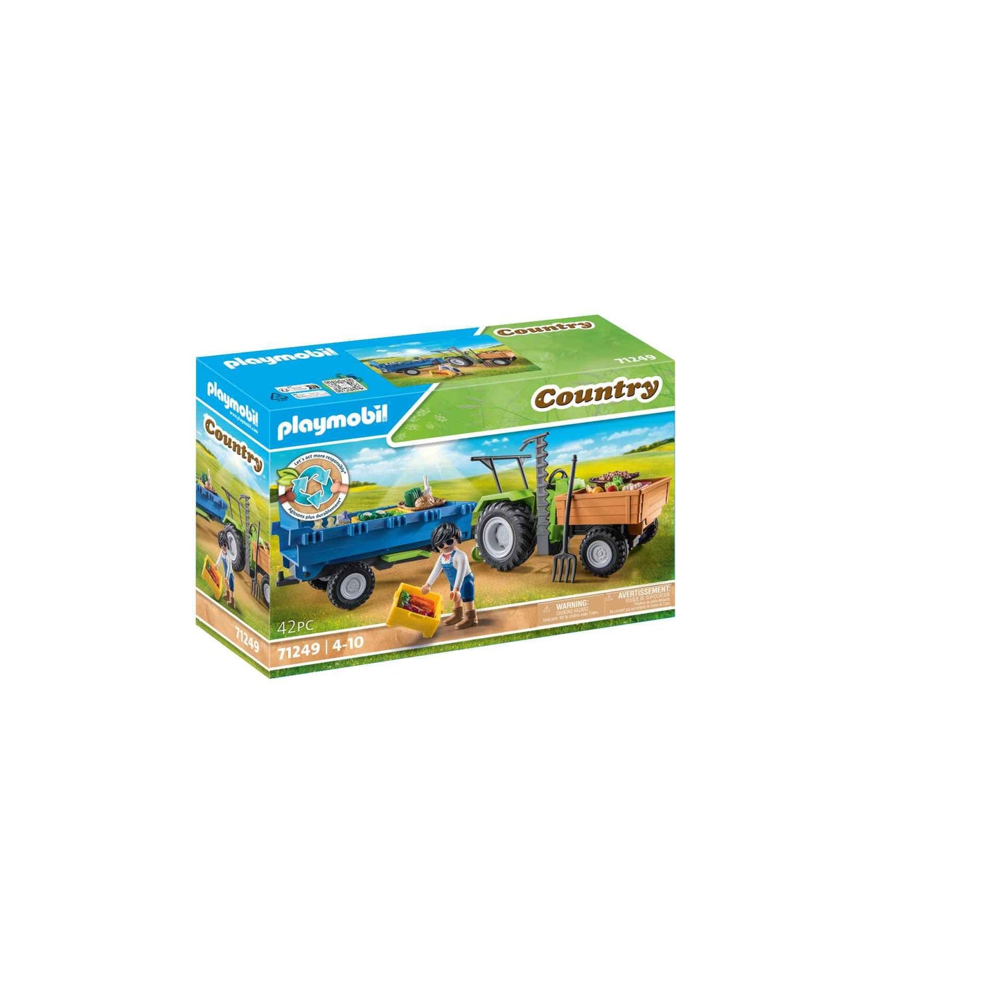 Playmobil Harvester Tractor With Trailer