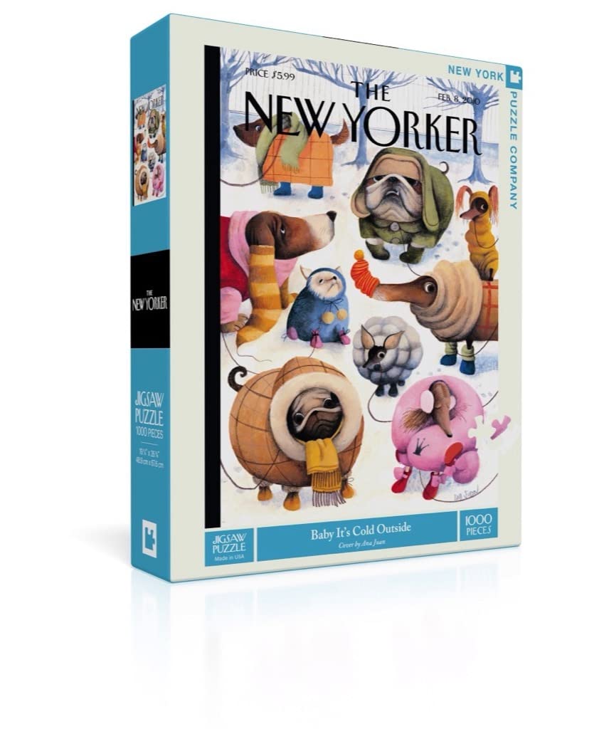 New York Puzzle Company - New Yorker Baby It'S Cold Outside - 1000 Piece Jigsaw Puzzle