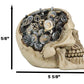 Ebros Steampunk Cyborg Protruding Gearwork Human Skull Statue Sci Fi Clockwork Gear Design Skeleton Cranium Figurine