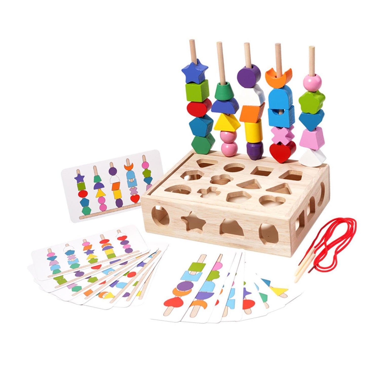 Atorse Montessori Toy Bead Sequencing Set Learning For Toddlers Children Boys Girls|Baby | Toys For Baby | Developmental Baby To