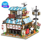 RAVAYO Japanese Ramen Shop Building Blocks Set - Plastic Mini Brick Toy, 8"x8"x2", Model RA011, Ideal Gift for Ages 14+