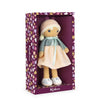 Kaloo Tendresse My First Fabric Doll Chloe K 9.75” Medium Soft Plush Figure In Peach And Striped Dress, Denim Jacket And Blonde Hair With Embroidered Face Machine Washable For Ages 0+, K963659