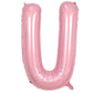 40 Inch Pink Letter Balloons, Large U Letter Balloons Foil Helium Balloons, Mylar Big Single Alphabet U Balloons, Pink Balloon L