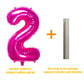 32 Inch Pink Number 2 Balloons Foil Ballon Digital Birthday Party Decoration Supplies (Pink Number 2 Balloon)