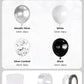 Haolongfa Black And Silver Balloons,12 Inch 60Pcs Black White Silver Confetti Balloons,Metallic Silver Latex Balloons For Gradua