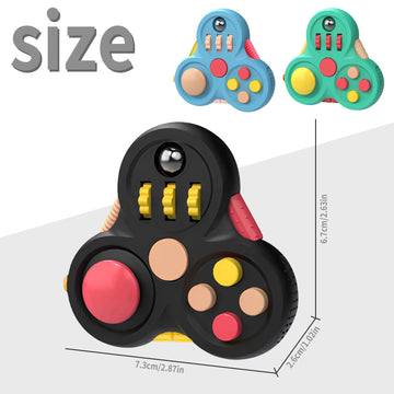 Yrissmiss Fidget Toys Adults,3Pcs Fidget Pad Fidgets,Autism Figette Cubes,Cool Fidget Clicker Controller Desk Toys,Anxiety Relief Stress Adhd Toys,Sensory Fidget Cubes Gifts For Kids Teens Boys(B)