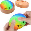 Squishy Dumplings, Colorful Expression Buns with Steamer Basket, Soft Stress Relief Toys, Sensory Play Items for Relaxation, Rai
