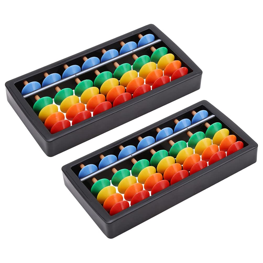 Toyvian 2PCS Plastic Abacus Soroban Calculator Plastic Abacus Math Learning Educational Toys for Children Calculation