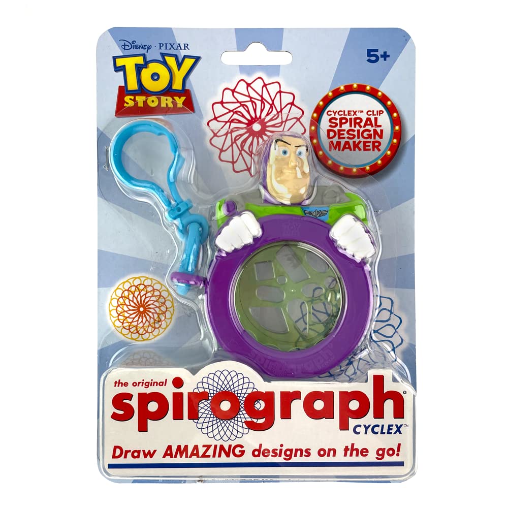 Spirograph Cyclex Clip Buzz Lightyear - Disney - The Easy Way to Make Countless Amazing Designs - Rotating Stencil Wheel - Trave
