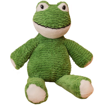 Elainren Cute And Silly Frog Plush Animals Toy, Stuffed Furry Green Frog With Big Eyes, Soft Froggie Plushie Doll Gifts/14''