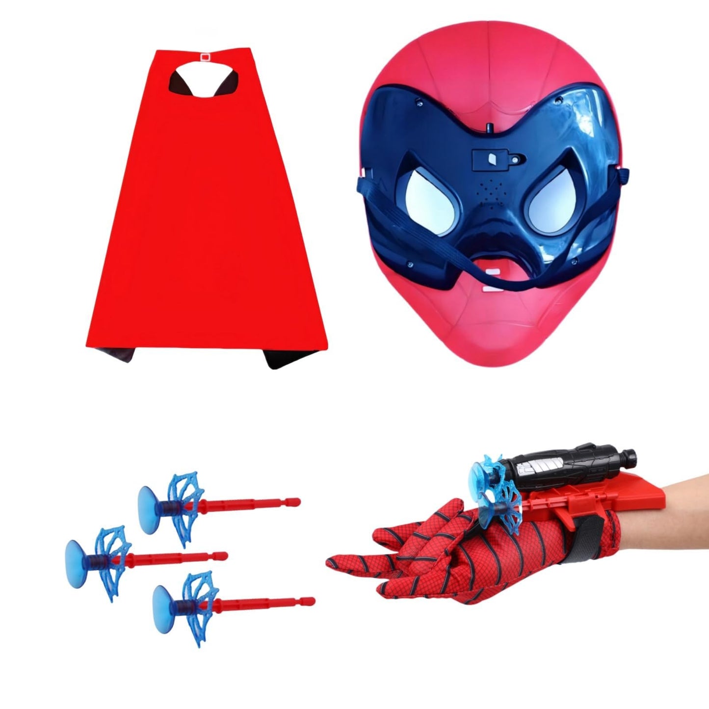 Ronolezety spider toys for boys 4-6,superhero capes for kids and LED Mask - web shooters,Superhero Toy Shooter - Compatible with