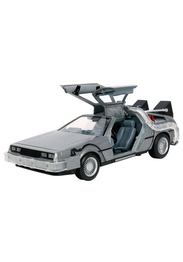 Jada Toys Back to The Future Time Machine Die-cast Car, Gray, 1:24 Scale, Light Up Feature, Model 32911