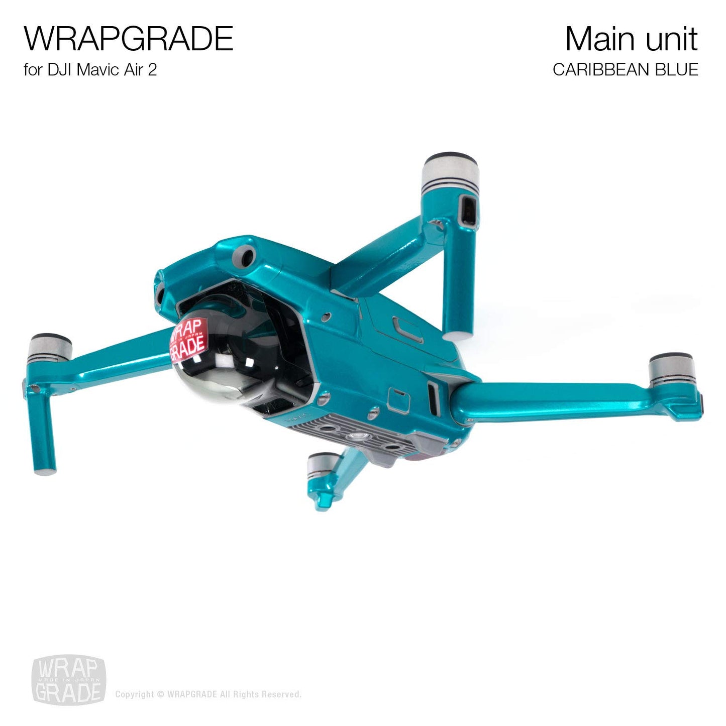 Wrapgrade Main Unit Skin Compatible With Dji Mavic Air 2 (Caribbean Blue)