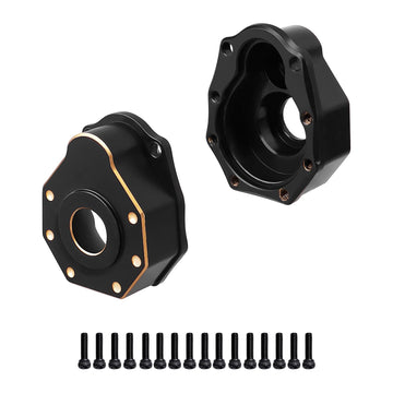 Hobbypark Outer Heavy Duty Brass Portal Covers Housings Weights For Trx4 Trx6 Upgrades Parts, Fit Front Or Rear Axles (2-Pack)