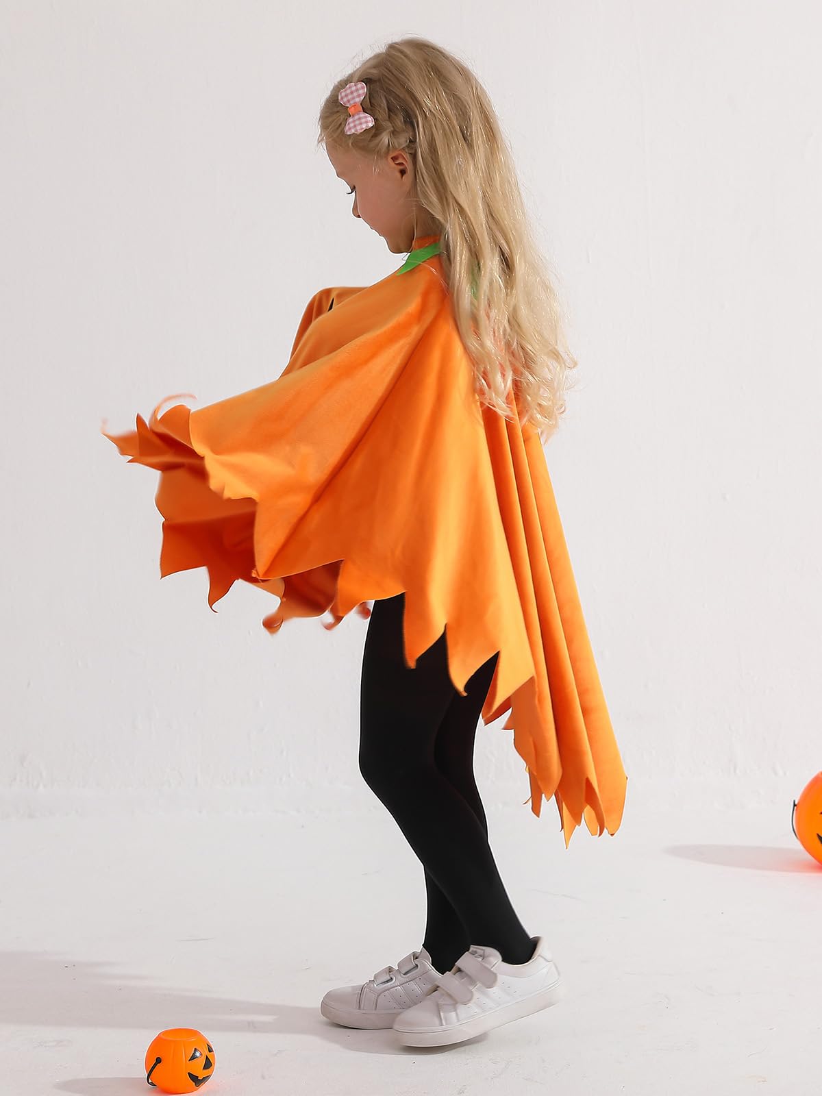 Eshoo Toddler Ghost Costume White Black Luminous Cloak Kids Boy Girl Halloween Cosplay Outfit Pumpkin Capes