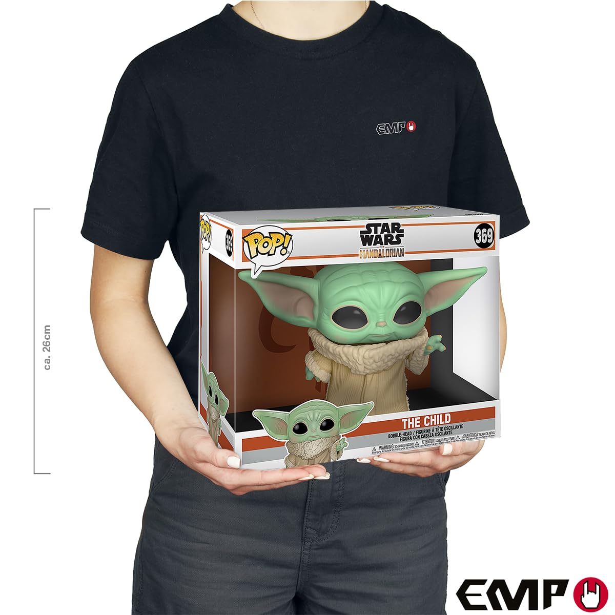 Funko Pop! Star Wars The Mandalorian Grogu 10" Super Sized Vinyl Figure - Multicolor, Model 49757