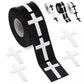 Faccito 600pcs Cross Stickers Crosses Christian Stickers Religious Catholic Sticker Roll for Christian Athlete Baseball Football