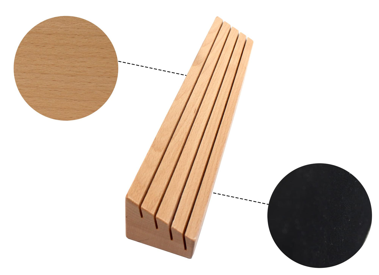 VINJOE Wooden Playing Card Holder Tray - Solid Beechwood Organizer for Kids & Adults, 13.7x2.04x2.2 inch, Ideal Gift for Mother's Day