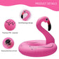 Flyfreeu Flamingo Inflatable Pool Floats With Lights, Solar Powered Flamingo Swim Tube Rings For Adults, 42'' Swimming Ring Lake