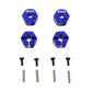 Atomik RC Alloy Hex (12mm x 9mm) for 1:10 Axial Wraith + Other Axial Models - Blue - Replaces Part AX30427, AX30429