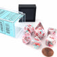 DND Dice Set - Chessex D&D Dice-16mm Festive: Pop Art & Red Limited Edition Plastic Polyhedral Dice Set-Dungeons and Dragons Dic