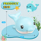 CAHILON Dolphin Sprinkler Bath Toy - Rechargeable, Light Up Music, Blue, 4.13 x 6.89 x 3.35 inches, Perfect for 1-6