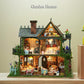 RHZN Miniature House Kit - DIY Dollhouse Building Kit for Adults, Wooden Botanical Design