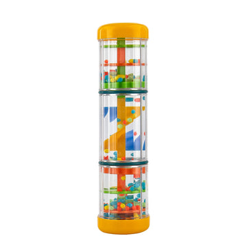 Rainmaker Baby Rain Stick Toys For Kids: 8 Inch Rainstick Sensory Rattle Toys For Babies,Shaker Rainfall Tubes Musical Instrument - Yellow