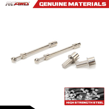 RCAWD #45 Steel Front Drive Shaft Axles and Portal Cups for Rcawd Front Portal Axle for Axial 1-24 Scx24 Crawlers