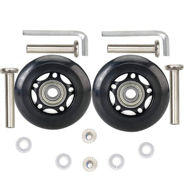 Oro 1 Pair Luggage Wheels Replacement 87Mm Case Wheels With 8Mm(0.31'') Bearings Wheels For Suitcase And Inline Outdoor Skate An