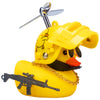 Wonuu Rubber Yellow Duck Toy Car Ornaments Cool Duck Car Dashboard Decorations With Propeller Helmet Sunglasses (Duck-Yellow G)