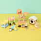 TQQFUN Hamster Figures Playset - 33 PCS Educational Pet Care Toys, Small, Multicolor, Durable ABS Material