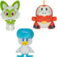 Pokemon Plush 3 Pack - 8-Inch Fuecoco, Quaxly, Sprigatito - Multicolor - Model PKW4010 - Soft Polyester