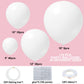 Bonropin White Balloon Garland Arch Kit - 110Pcs Matte Latex Balloons in 5/10/12/18 Inch Sizes - Perfect for Baby Showers, Birthdays, Weddings
