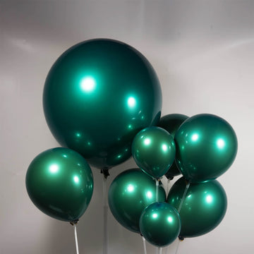 Double Stuffed Emerald Balloons Different Sizes Customized 52 Pack 18+10+5 Inch Dark Teal Emerald Green Balloon Garland Kit For