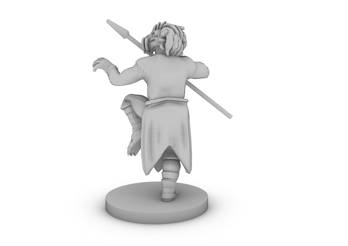 Gold Dragonborn Monk Male Tabletop Dnd Gaming Miniature
