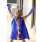 QIAONIUNIU Dragon Cape and Gauntlets Halloween Costume Boy Girl Toddler Dress Up Clothes 2-6 Years Old Color Dark Blue