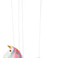 Rainbow Mane Magical Unicorn Marionette Yarn Puppet (White)