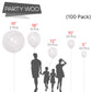 Partywoo Clear Balloons, 100 Pcs Transparent Balloons Different Sizes Pack Of 36 Inch 18 Inch 12 Inch 10 Inch 5 Inch Clear Balloons For Balloon Garland Or Balloon Arch As Party Decorations, Clear-Y2