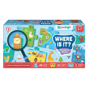 Bloomingo Where Is It? - Wonderful World Game - Engaging Birthday, Return Gift For Kids | Geo Search Puzzle & Activity Book | Bu